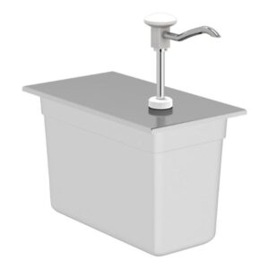 Kalando KD-002 Basmalı Sos Pompası Paslanmaz GN 1/3 7.25 L Beyaz