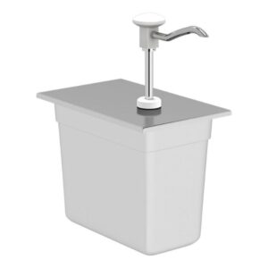 Kalando KD-002 Basmalı Sos Pompası Paslanmaz GN 1/4 5.25 L Beyaz