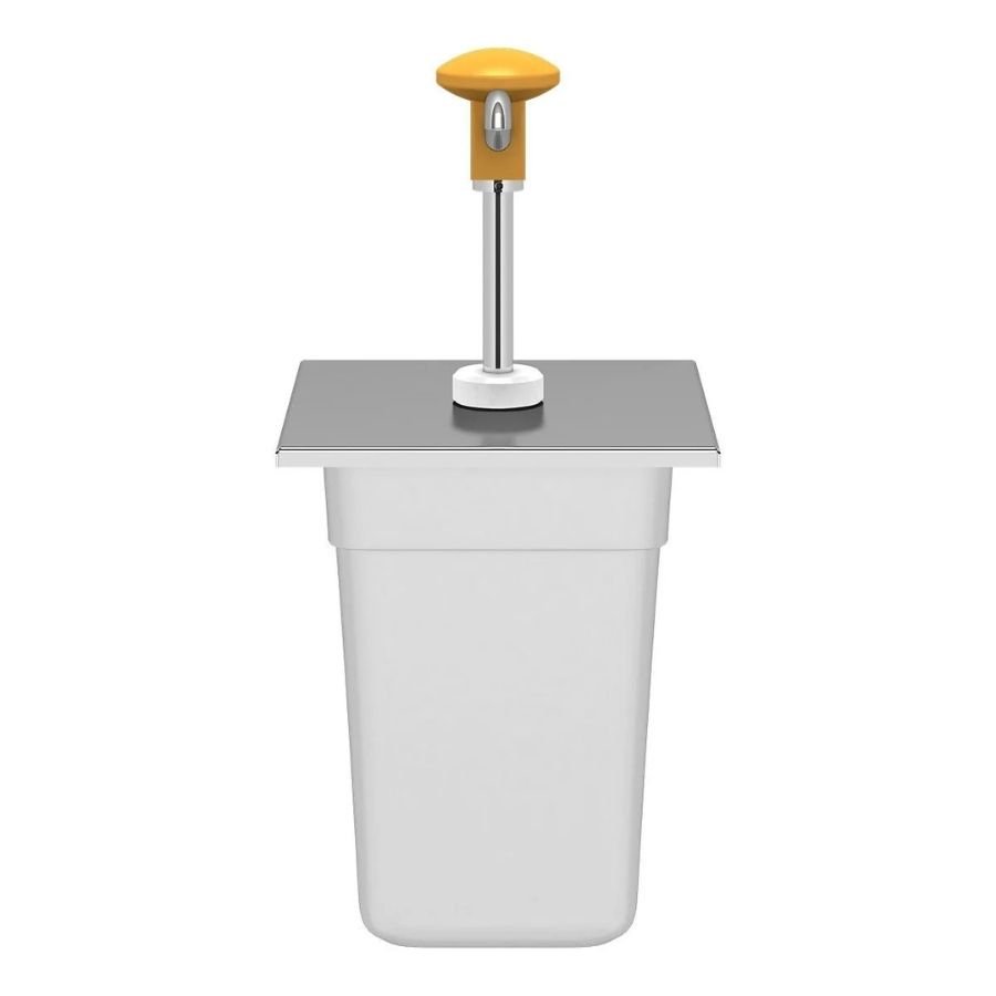 Kalando KD-002 Basmalı Sos Pompası Paslanmaz GN 1/6 3 L Sarı - Görsel 2