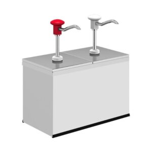 Kalando KD-002 Gastronorm Basmalı Sos Pompası İkili Stant Paslanmaz GN 1/6 2x3 L