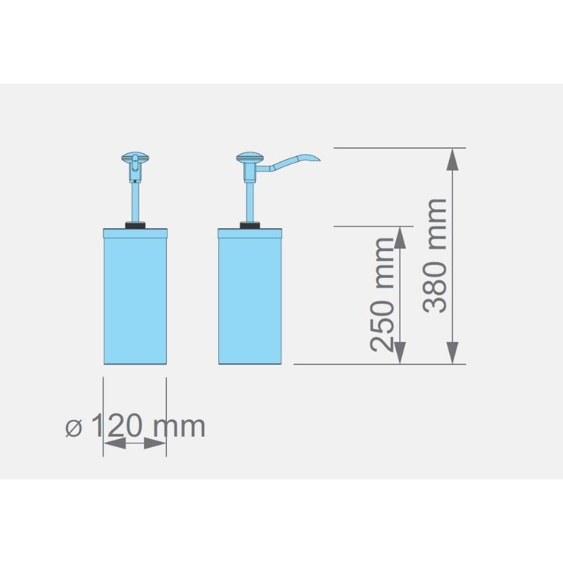 Kalando KD-004 Basmalı Sos Pompası Silindir Hazneli Paslanmaz 2.25 L Kırmızı - Görsel 3