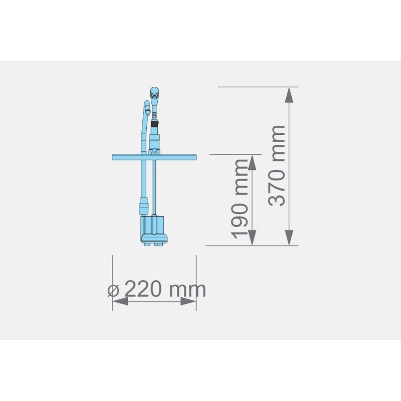 Kalando KD-009-5 Kollu Sos Pompası Ünitesi 5 L Kova Uyumlu Ø220mm - Görsel 3