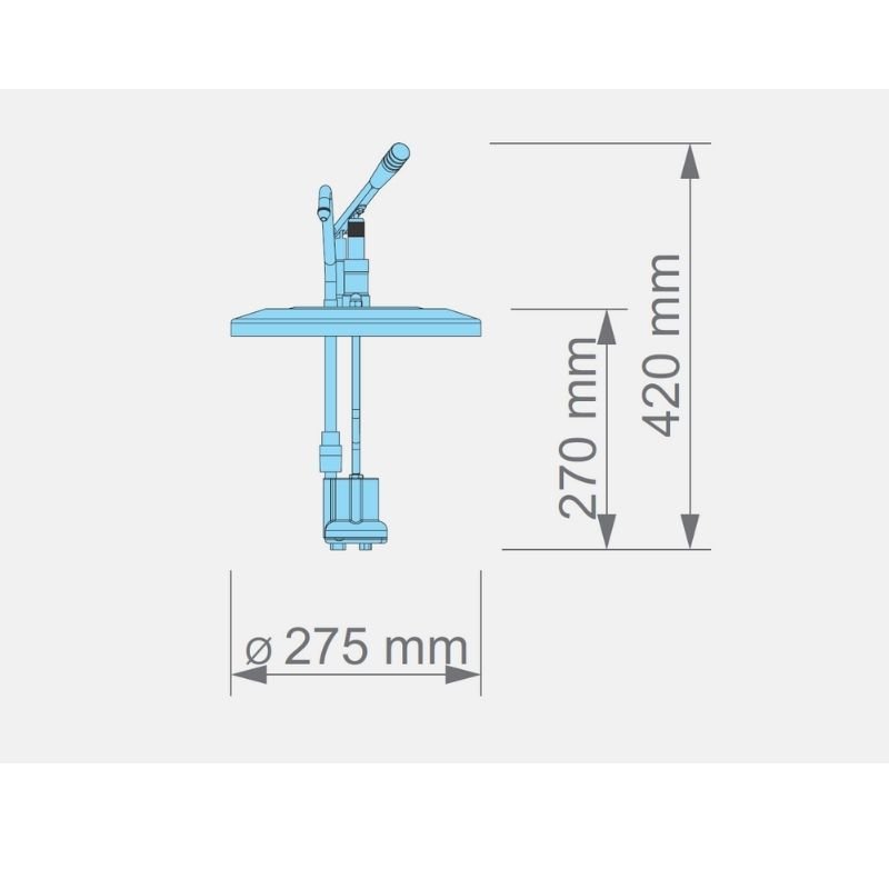 Kalando KD-009 Kollu Sos Pompası Ünitesi 9-10 L Kova Uyumlu Ø275mm - Görsel 3