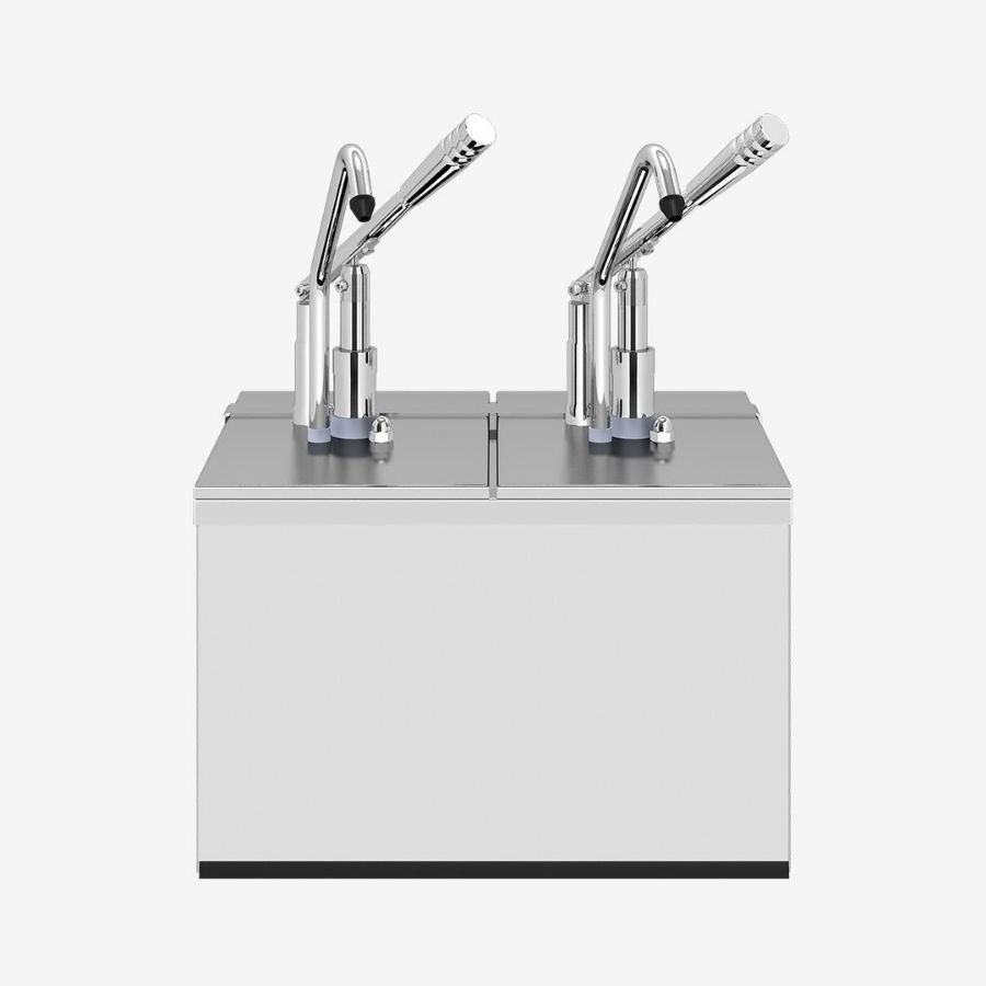 Kalando KD-0214 Gastronorm Kollu Sos Pompası İkili Stant Paslanmaz GN 1/4 2x5.25 L - Görsel 2