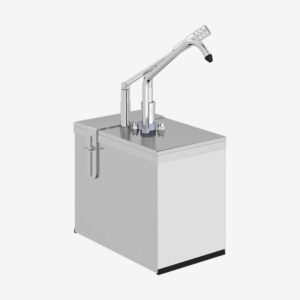 Kalando KD-214 Gastronorm Kollu Sos Pompası Tekli Stant Paslanmaz GN 1/4 5.25 L