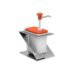 Kalando KDP-003 Basmalı Sos Pompası Tekli Z Stant Plastik 1.9 L Turuncu