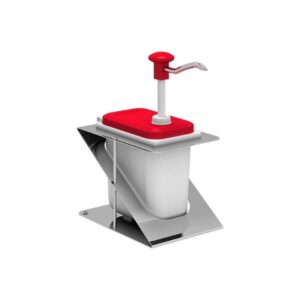 Kalando KDP-003 Basmalı Sos Pompası Tekli Z Stant Plastik 1.9 L Kırmızı