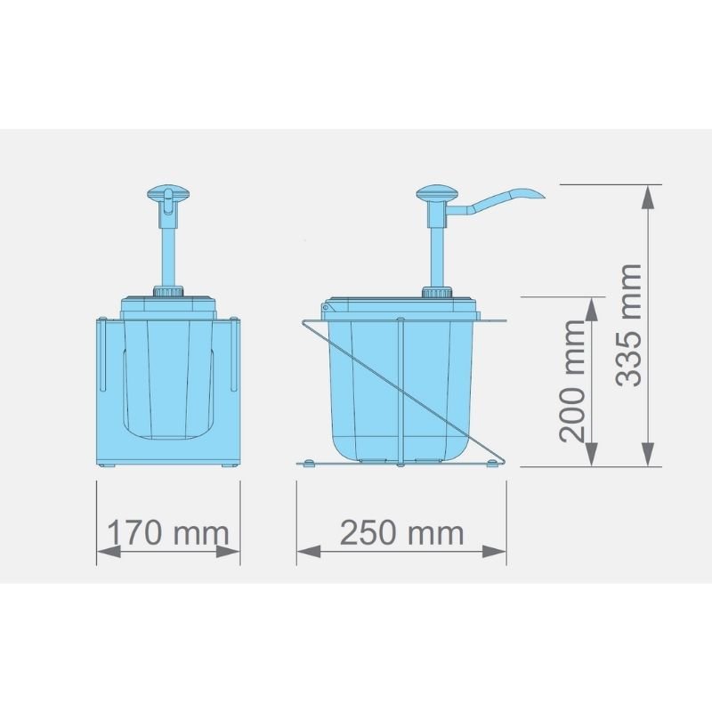 Kalando KDP-003 Basmalı Sos Pompası Tekli Z Stant Plastik 1.9 L Kırmızı - Görsel 3
