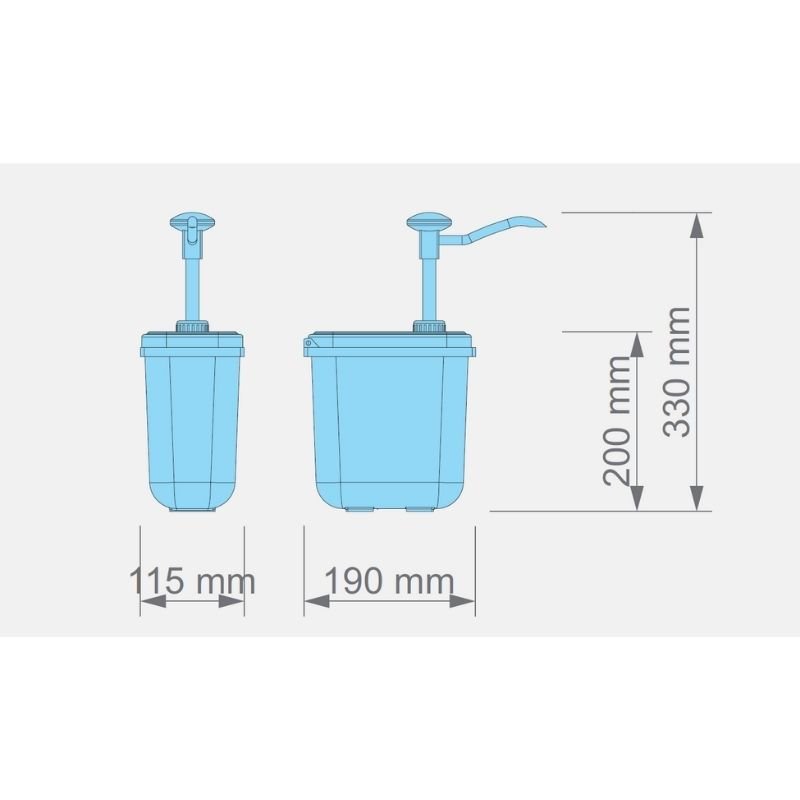 Kalando KDP-003 Basmalı Sos Pompası Plastik 1.9 Litre Sarı - Görsel 3