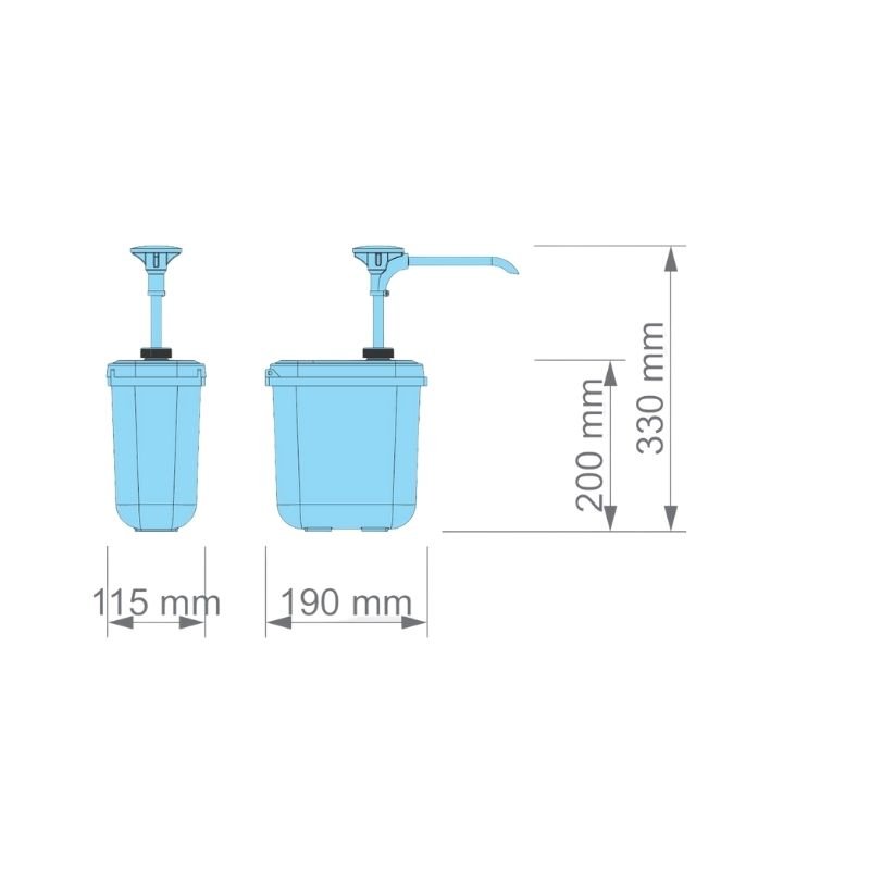 Kalando KDS-003 Basmalı Sos Pompası Paslanmaz 1.9 L Turuncu - Görsel 2