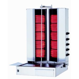 Kalitegaz 5+5 Radyanlı Alttan Motorlu Döner Ocağı, Elektrikli, V Model KLG172V