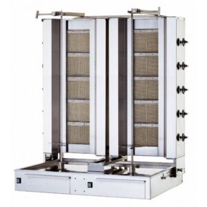 Kalitegaz 5+5 Radyanlı Alttan Motorlu Döner Ocağı, Gazlı, Hareketli Gövde, İkiz Model KLG 225-T