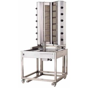 Kalitegaz 6+6 Radyanlı Alttan Motorlu Döner Ocağı, Gazlı, Arabalı V Model KLG 226-VA