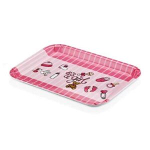Külsan 360SBP.PW Thermoset Baby Life Bebek Tepsi, 31x23 cm, Pembe