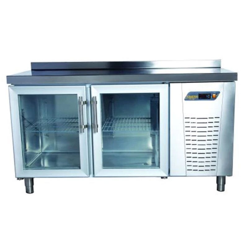 NDustrio 2 Cam Kapılı Tezgah Tip Snack Buzdolabı, TPS-62-GD