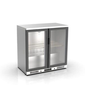 NDustrio 2 Kapılı Paslanmaz Bar Tipi Şişe Soğutucu, GDC-250-SS