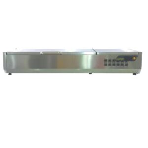 NDustrio Soğutmalı Set Üstü Saladbar Paslanmaz Kapaklı 1/4 GN 7 Küvet Kapasiteli, TTR-150-SC