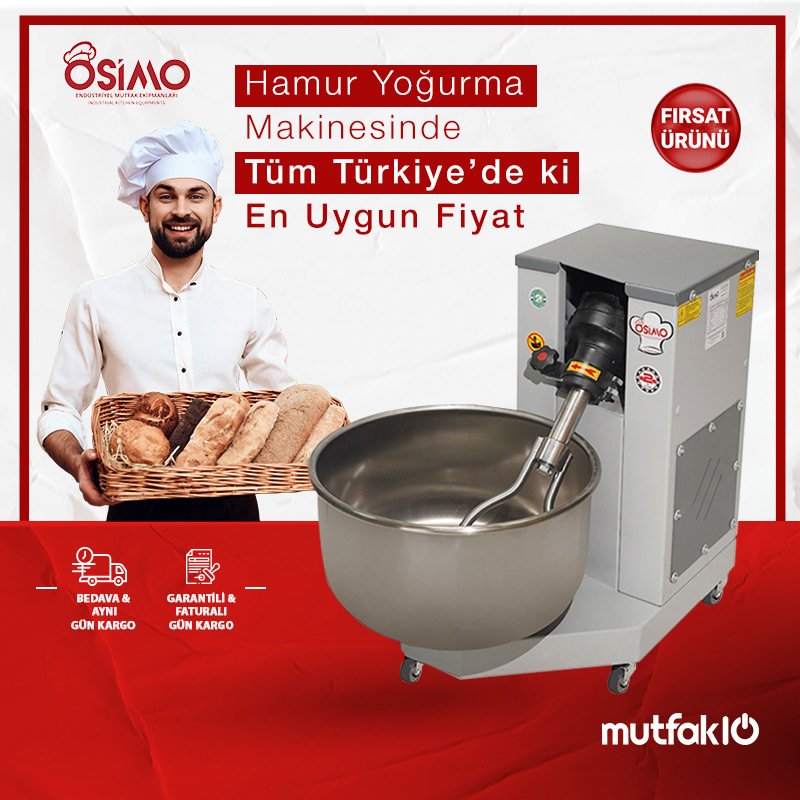 Osimo 10 Kg Profesyonel Hamur Yoğurma Makinesi - Görsel 2