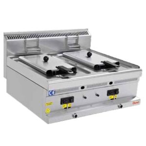 Osimo Gazlı Fritöz, 12+12 Litre, 700 Seri, 8 kW,  Tahliye Musluklu