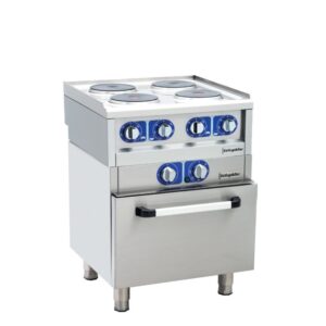 Öztiryakiler 600 Seri Kuzine Fırınlı Elektrikli 4 Yuvarlak Plate 60x60x85