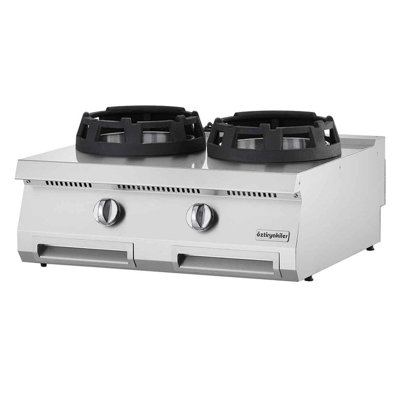 Öztiryakiler 700 Seri, Wok Ocak, Set Üstü, İkili, Gazlı, 80x70x30 cm, 6644