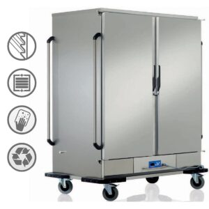 Öztiryakiler Banket Arabası, Isıtmalı, GN2/1 11+11, Çİft Inox Kapı, 6644