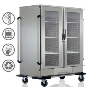 Öztiryakiler Banket Arabası Isıtmalı GN2/1 11+11,  Çift Cam Kapılı, 6644