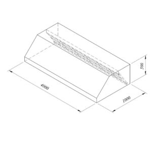 Öztiryakiler Davlumbaz Duvar Tipi Filtreli Alevsavar Tip 400×100 cm