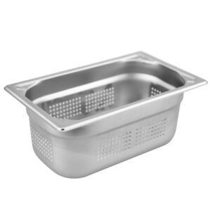 Öztiryakiler Delikli Gastronorm Küvet, Köşe Desenli GNP 1/4x100, 16x26,5x10 cm