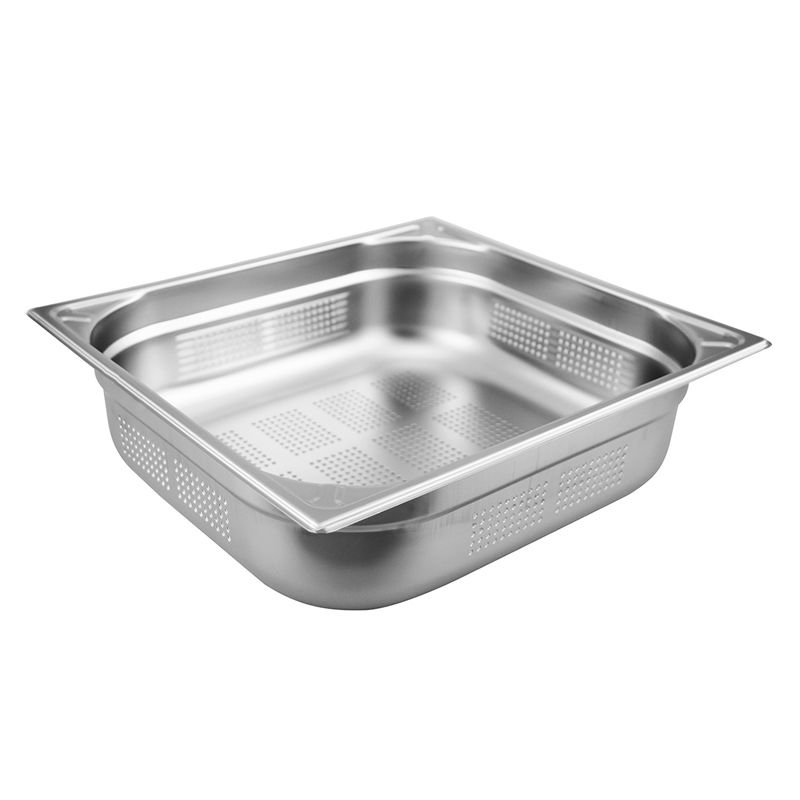 Öztiryakiler Delikli Gastronorm Küvet, Köşe Desenli GNP 2/3x20, 32,5x35x2 cm