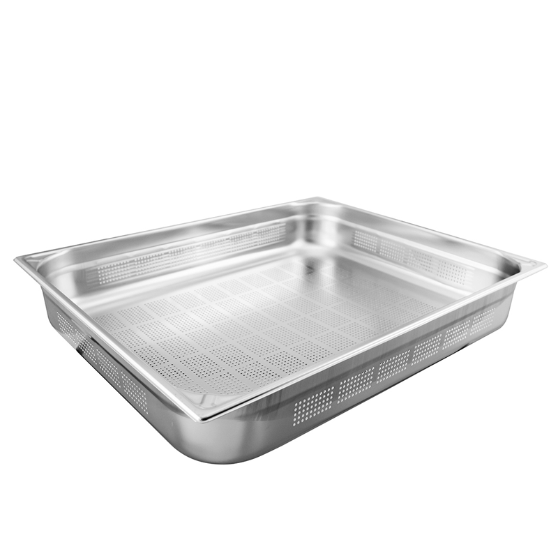 Öztiryakiler Delikli Gastronorm Küvet, Köşe Desenli GNP 2/1x200, 53x65x20 cm