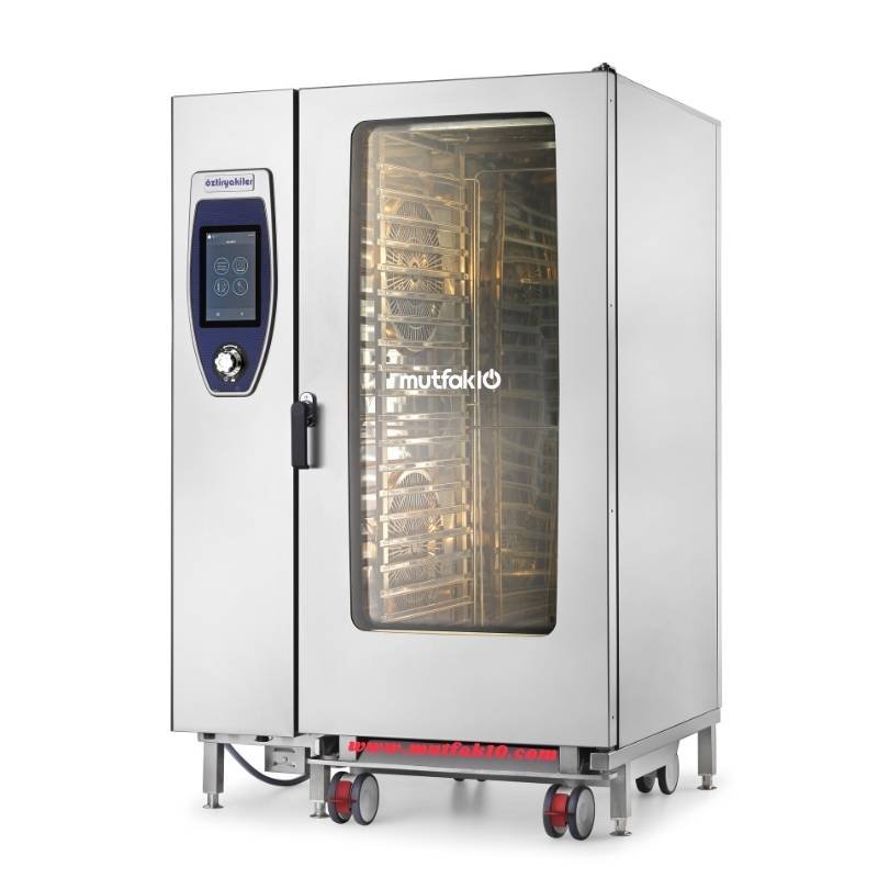 Öztiryakiler Konveksiyonlu Kombi Fırın, GN 1/1 40 Tepsi Kapasiteli Kit Arabalı, Gazlı - Görsel 2