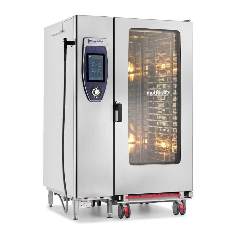 Öztiryakiler Konveksiyonlu Kombi Fırın, GN 1/1 40 Tepsi Kapasiteli Kit Arabalı, Gazlı - Görsel 3