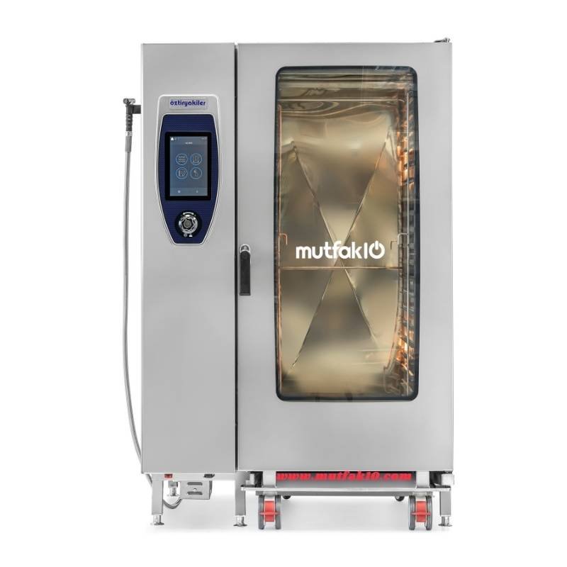Öztiryakiler Konveksiyonlu Kombi Fırın, GN 1/1 40 Tepsi Kapasiteli Kit Arabalı, Gazlı - Görsel 4