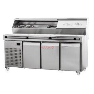 Öztiryakiler Papa Johns Pizza Hazırlık Dolabı 188X80 Özel Pizza Önü Telli