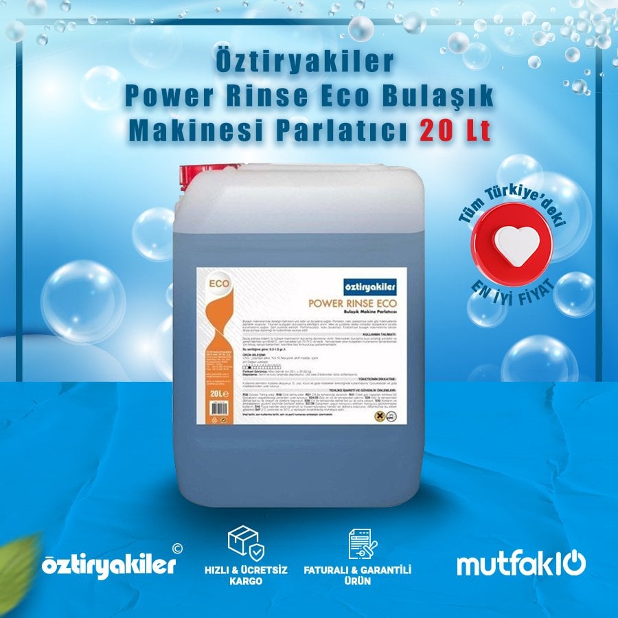 Öztiryakiler Power Rinse Eco Bulaşık Makinesi Parlatıcı 20 Lt - Görsel 2