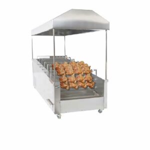 Pimak KM012-4 Yatay Tip Kömürlü Piliç Çevirme Makinesi, 40 Piliç Kapasiteli