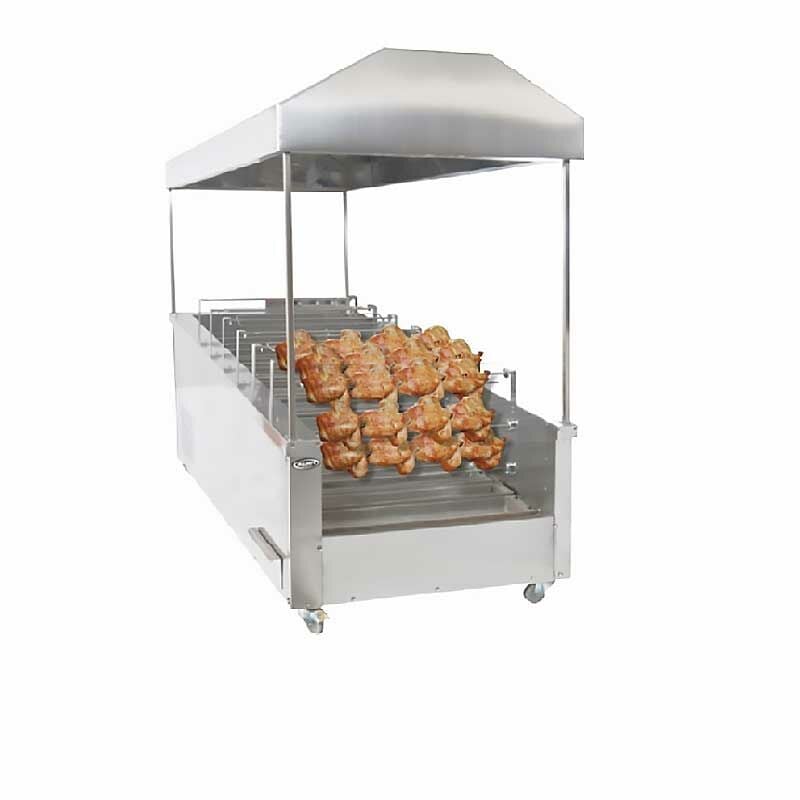 Pimak KM012-4 Yatay Tip Kömürlü Piliç Çevirme Makinesi, 40 Piliç Kapasiteli