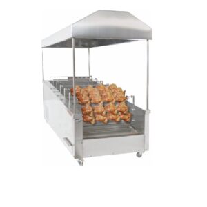 Pimak KM012-8 Yatay Tip Kömürlü Piliç Çevirme Makinesi 80 Piliç Kapasiteli