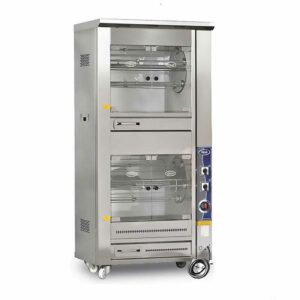 Pimak M008-E Çift Katlı Tamburlu Piliç Çevirme Makinası 25 Kapasiteli Elektrikli