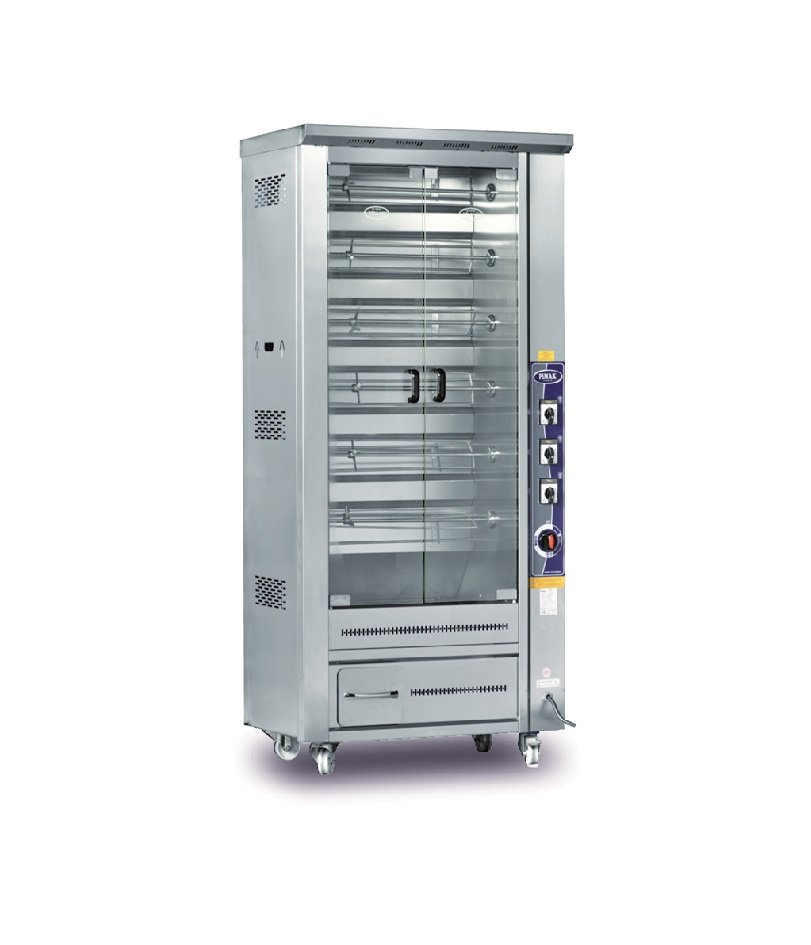 Pimak M011-DE Tek Vitrinli Piliç Çevirme Makinesi 30 Piliç Kapasiteli Elektrikli