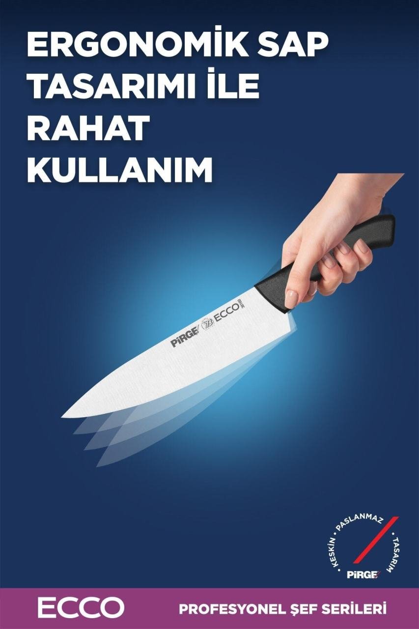 Pirge Ecco Salata Ustası Baba Bıçak Seti 35176 - Görsel 3