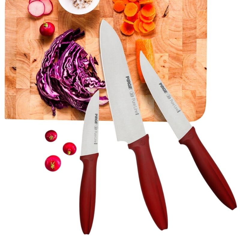 Pirge Pure Line 3\'lü Mutfak Bıçak Seti - 46021 - Görsel 2