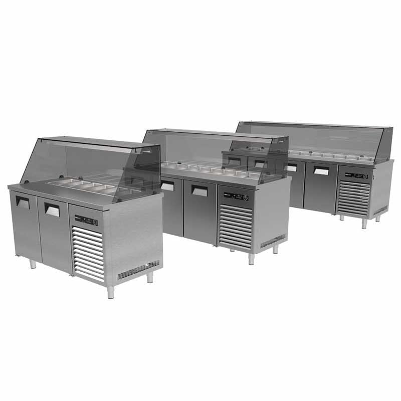 Portabianco ASBHKG-2N70 Soğuk Servis Buzdolabı Camlı, 2 Kapılı, 304 Kalite