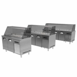 Portabianco ASBHKG-3N70 Soğuk Servis Buzdolabı Camlı, 3 Kapılı, 304 Kalite