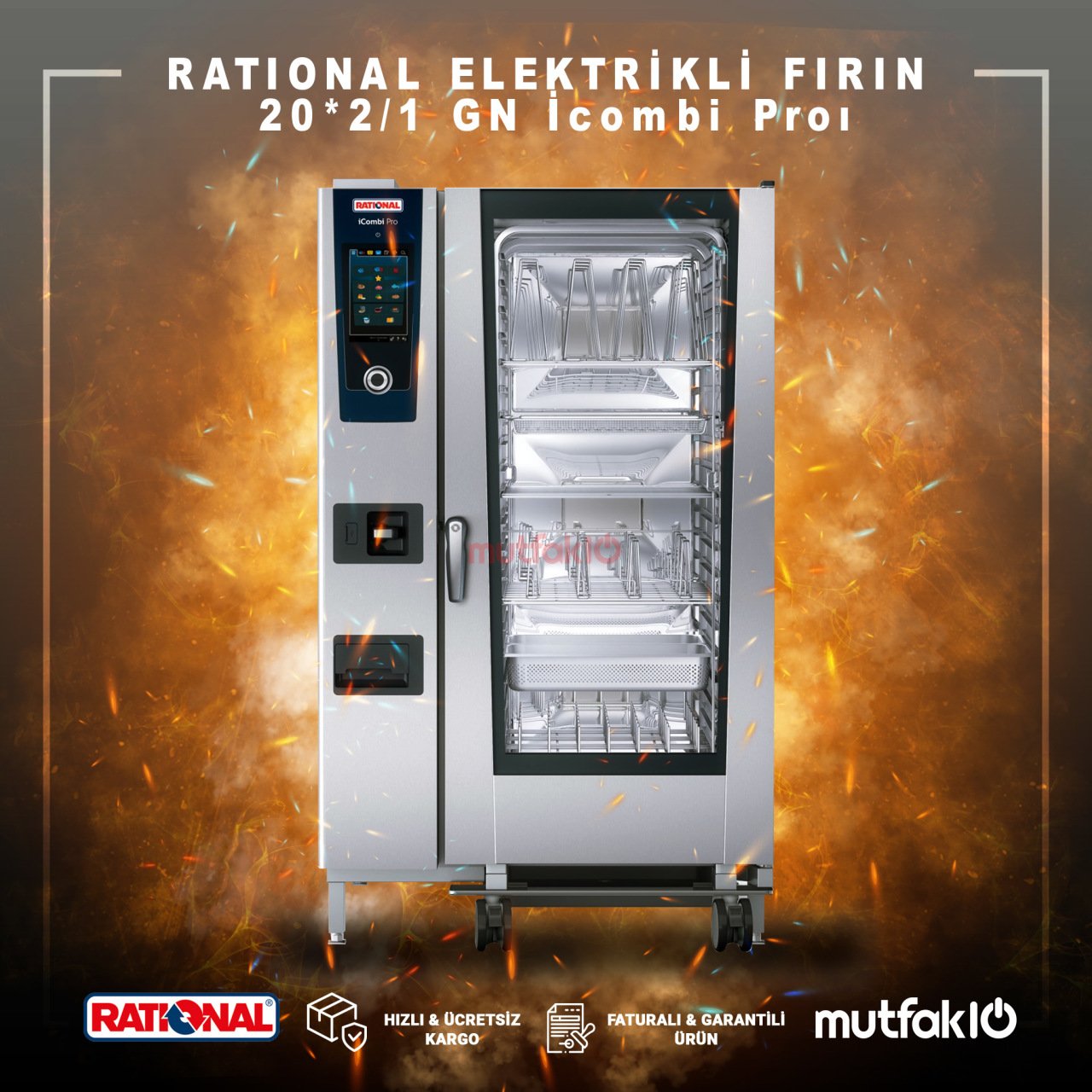 Rational İcombi Pro 202E Konveksiyonlu Fırın, 20x2/1 GN, Elektrikli - Görsel 2