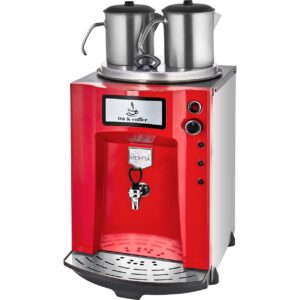 Remta DE11P Premium Jumbo Çay Makinesi, 2 Demlikli, 23 L, Kırmızı