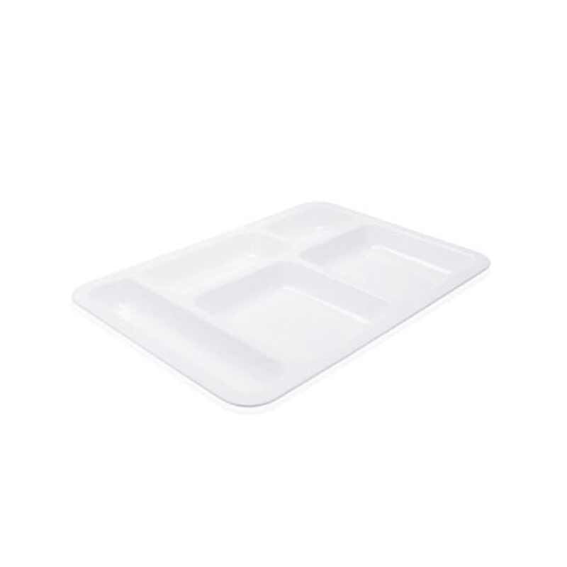 Rubikap Polikarbon 4+1 Gözlü Tabldot, 28x40 cm Beyaz