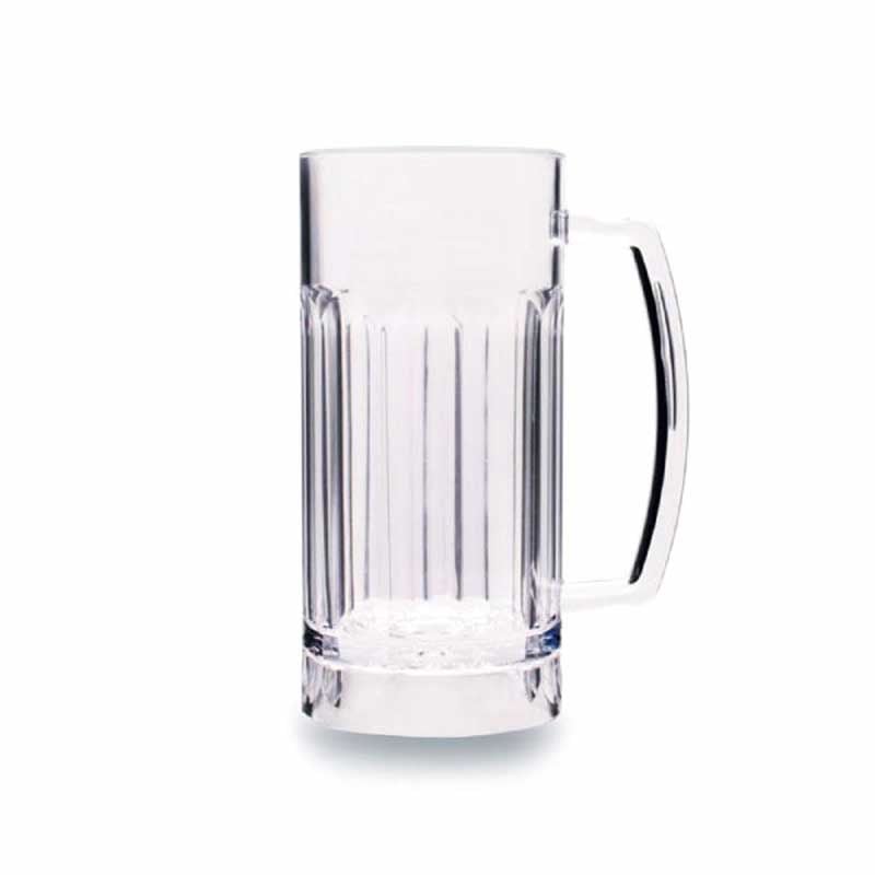 Rubikap Polikarbon Kulplu Bira Bardağı, 568 ml Şeffaf