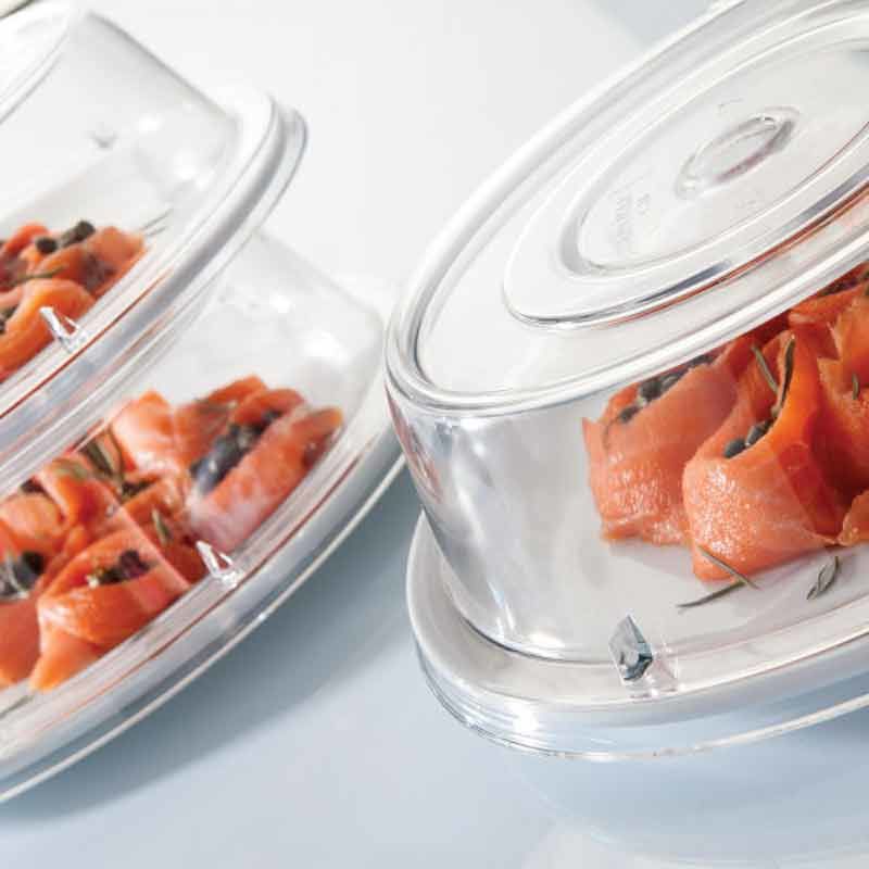 Rubikap Polikarbon Yuvarlak Tabak Kapağı, 12,5 cm Şeffaf - Görsel 2